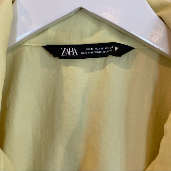 ZARA Women's Combo Cropped Windbreaker Womens Medium Yellow - Picture 6 of 6